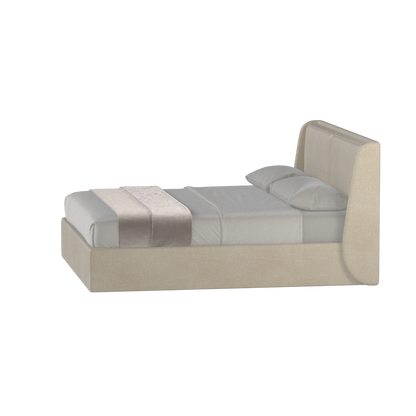 Lit double rembourré Ruby en tissu haut de gamme 