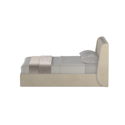 Lit double rembourré Ruby en tissu haut de gamme 