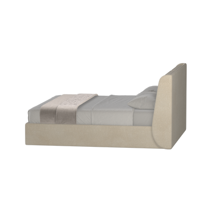 Lit double rembourré Ruby en tissu haut de gamme 