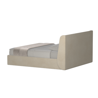 Lit double rembourré Ruby en tissu haut de gamme 