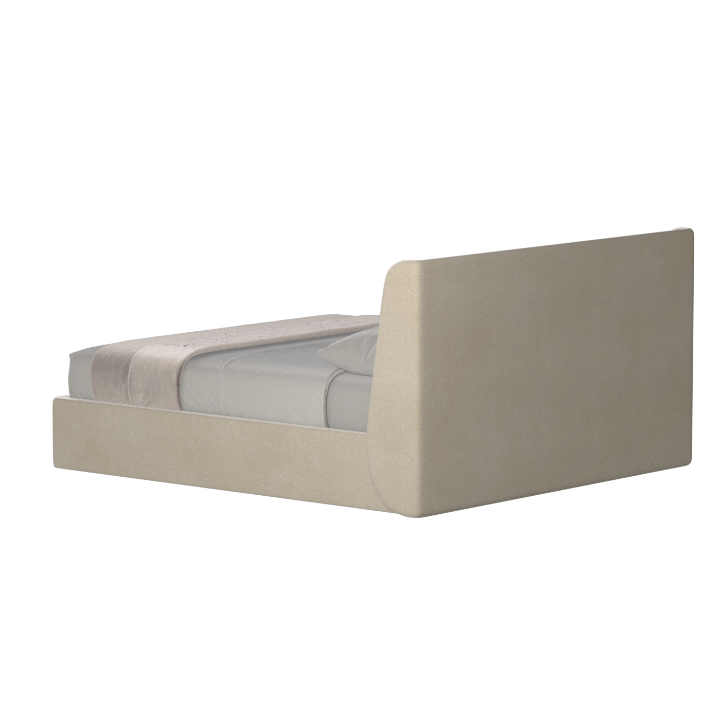 Lit double rembourré Ruby en tissu haut de gamme 