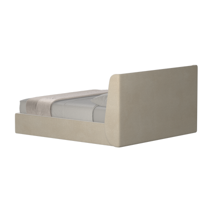 Lit double rembourré Ruby en tissu haut de gamme 