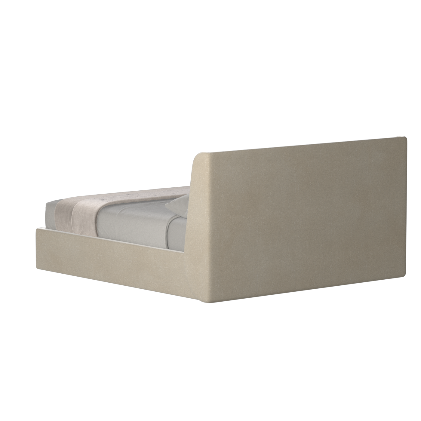 Lit double rembourré Ruby en tissu haut de gamme 