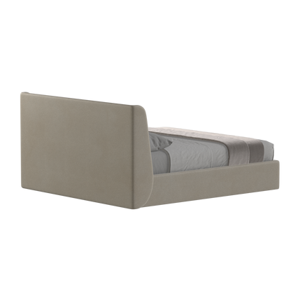 Lit double rembourré Ruby en tissu haut de gamme 