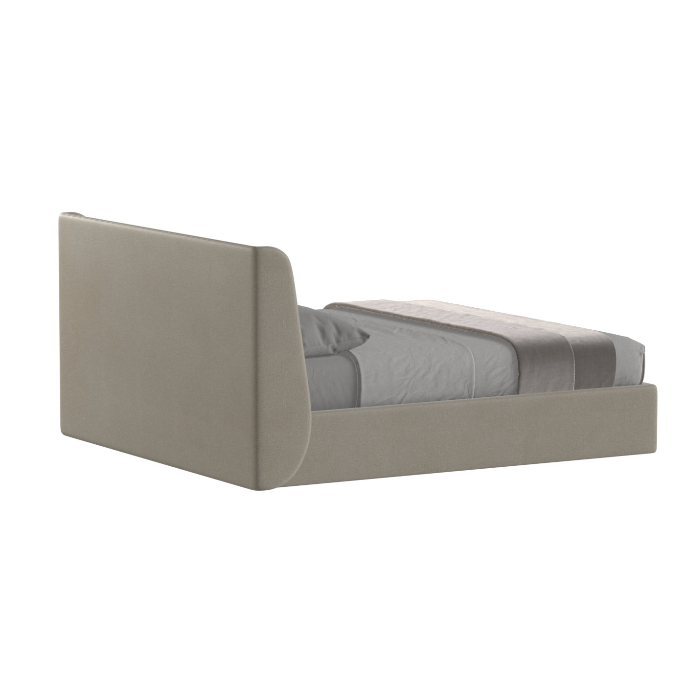 Lit double rembourré Ruby en tissu haut de gamme 