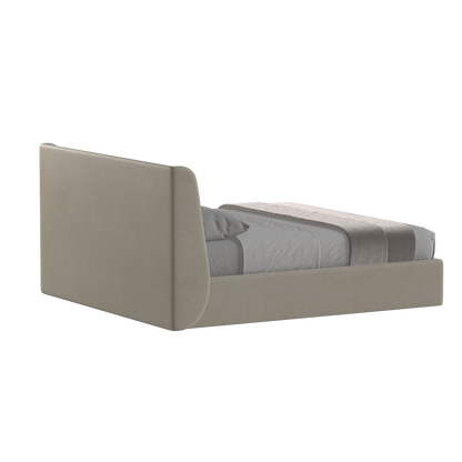 Lit double rembourré Ruby en tissu haut de gamme 