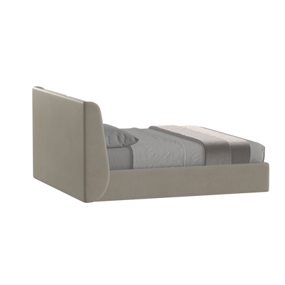 Lit double rembourré Ruby en tissu haut de gamme 