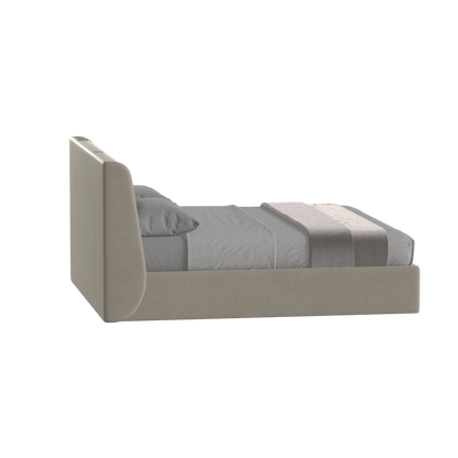 Lit double rembourré Ruby en tissu haut de gamme 