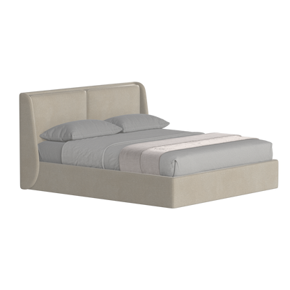 Lit double rembourré Ruby en tissu haut de gamme 