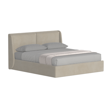 Lit double rembourré Ruby en tissu haut de gamme 