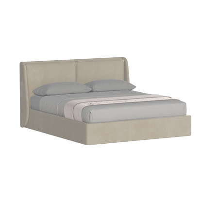 Lit double rembourré Ruby en tissu haut de gamme 