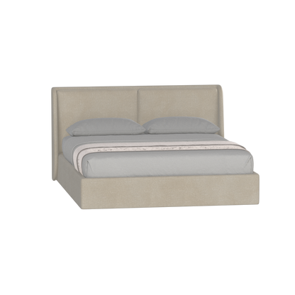 Lit double rembourré Ruby en tissu haut de gamme 