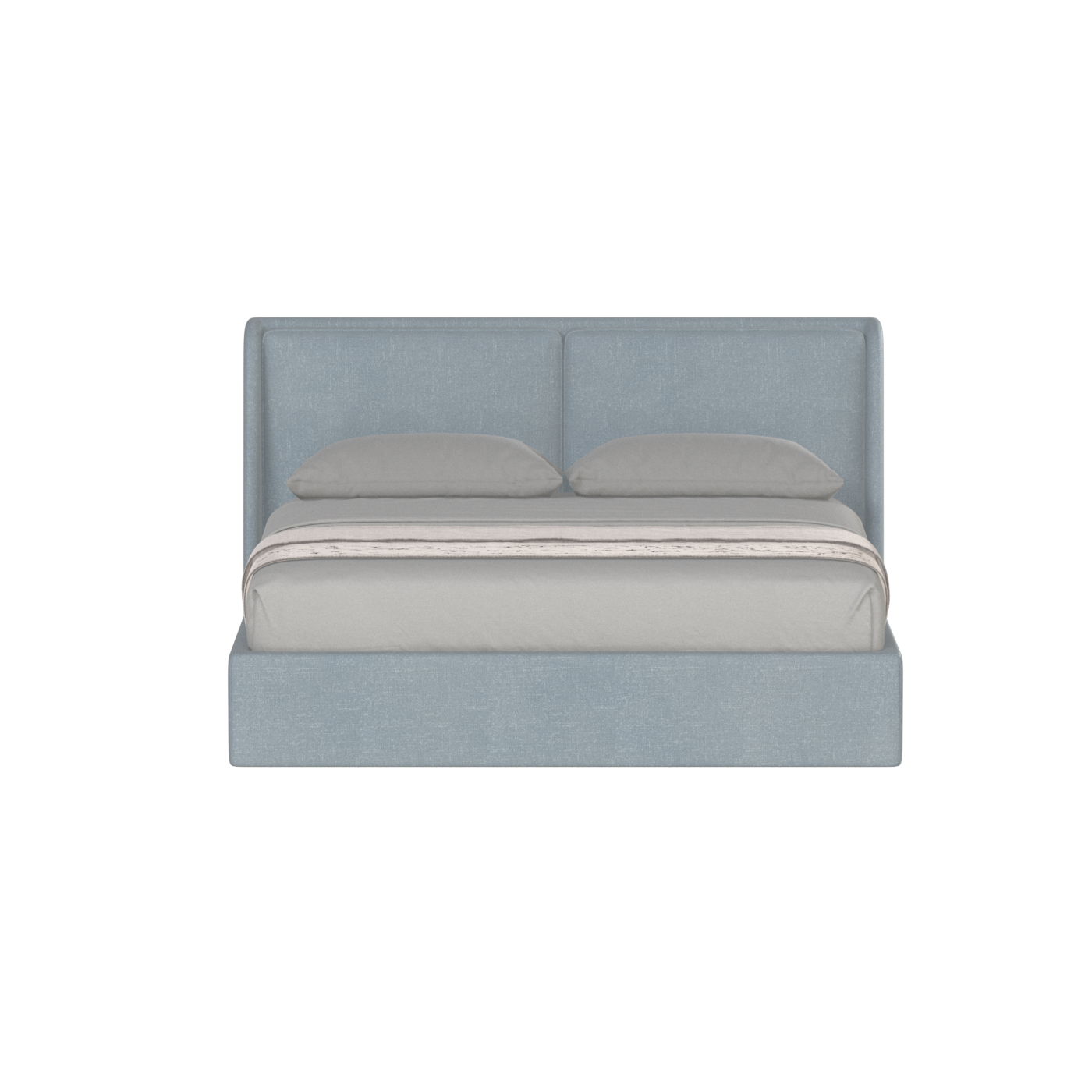 Lit double rembourré Ruby en tissu haut de gamme 