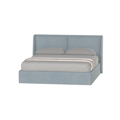 Lit double rembourré Ruby en tissu haut de gamme 