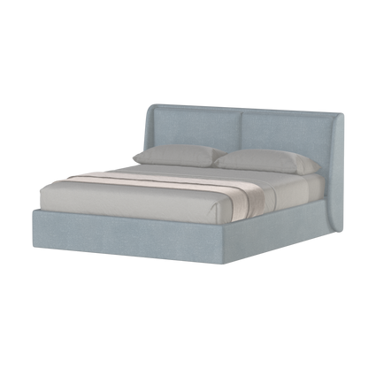 Lit double rembourré Ruby en tissu haut de gamme 