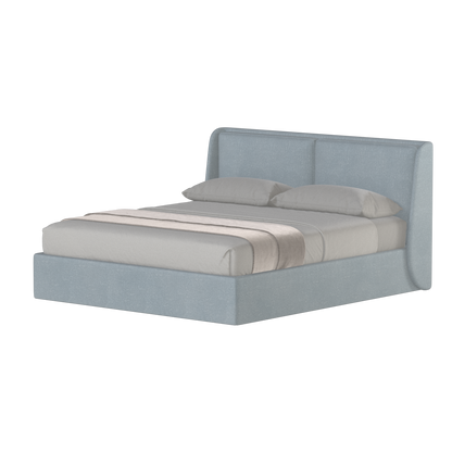 Lit double rembourré Ruby en tissu haut de gamme 