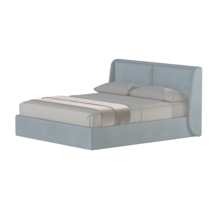 Lit double rembourré Ruby en tissu haut de gamme 