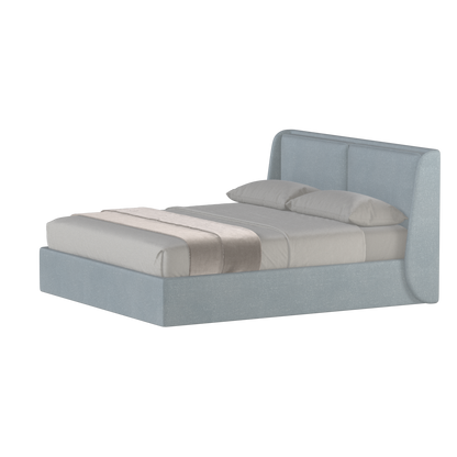 Lit double rembourré Ruby en tissu haut de gamme 