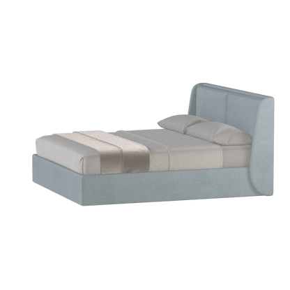 Lit double rembourré Ruby en tissu haut de gamme 