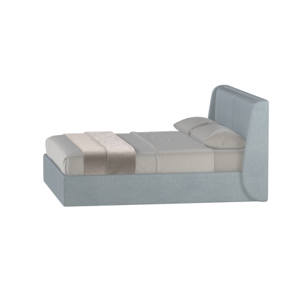 Lit double rembourré Ruby en tissu haut de gamme 