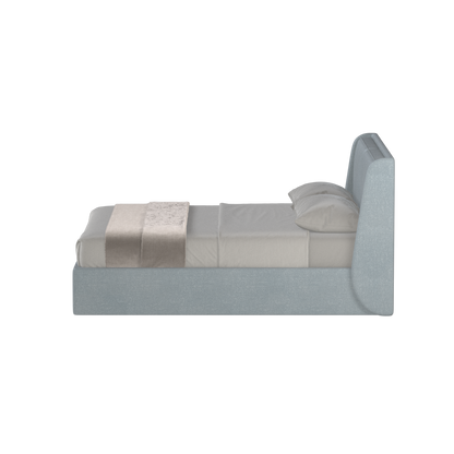 Lit double rembourré Ruby en tissu haut de gamme 