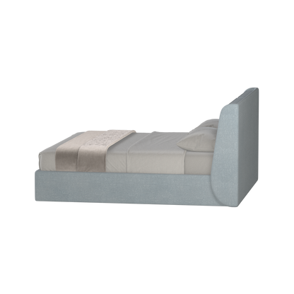 Lit double rembourré Ruby en tissu haut de gamme 