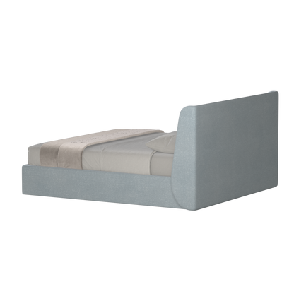 Lit double rembourré Ruby en tissu haut de gamme 