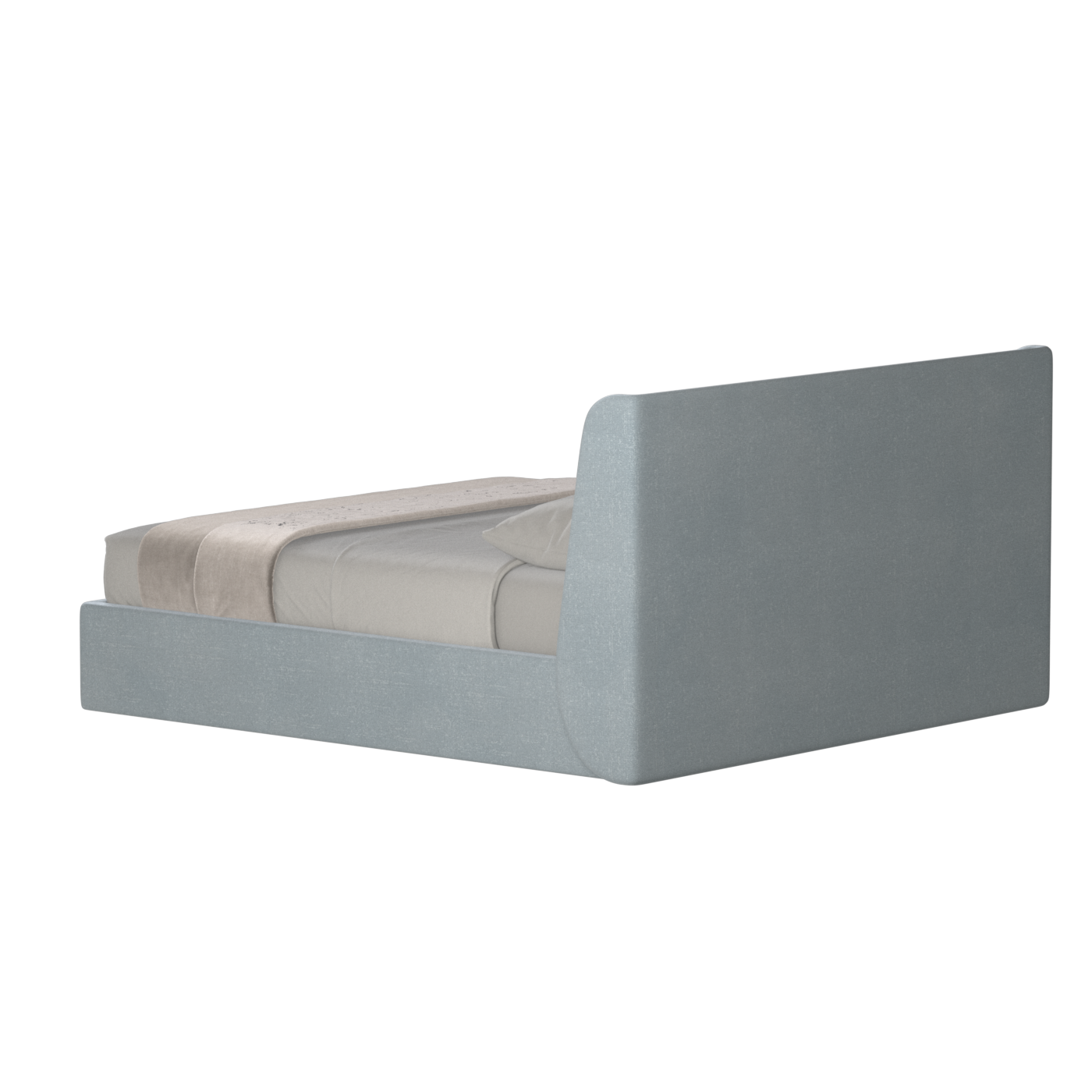 Lit double rembourré Ruby en tissu haut de gamme 