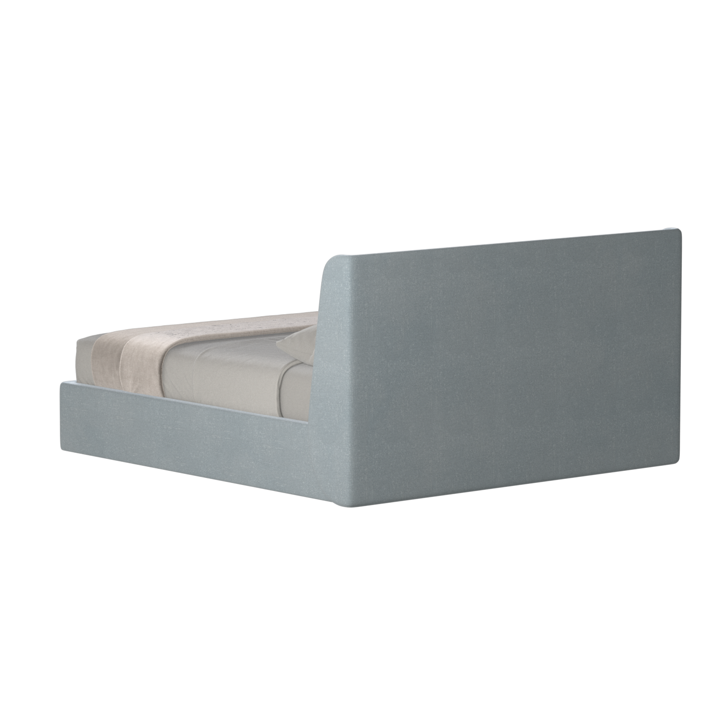 Lit double rembourré Ruby en tissu haut de gamme 