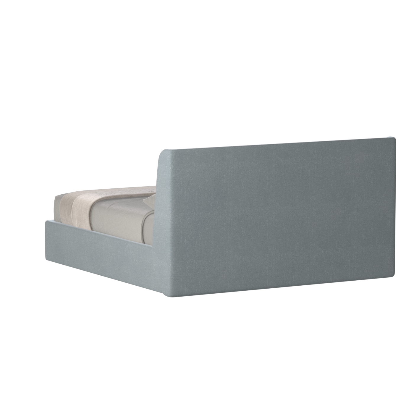 Lit double rembourré Ruby en tissu haut de gamme 