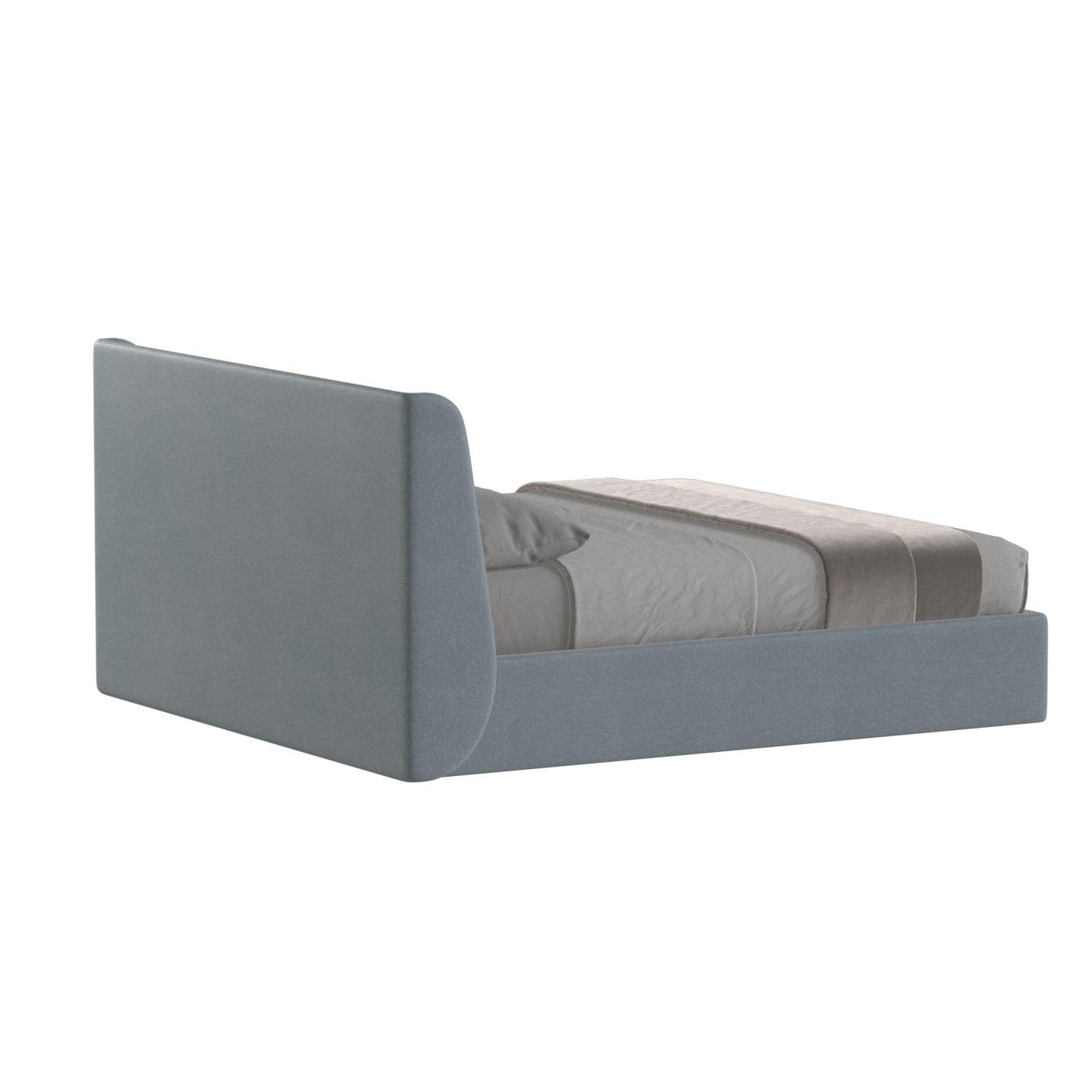 Lit double rembourré Ruby en tissu haut de gamme 