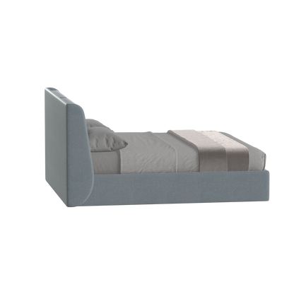 Lit double rembourré Ruby en tissu haut de gamme 