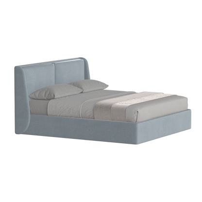 Lit double rembourré Ruby en tissu haut de gamme 
