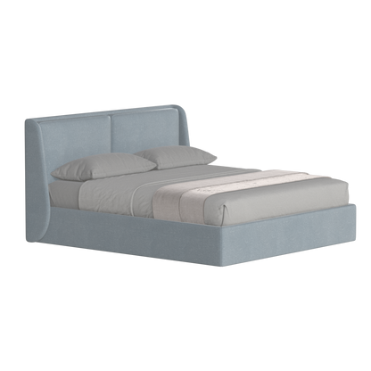 Lit double rembourré Ruby en tissu haut de gamme 