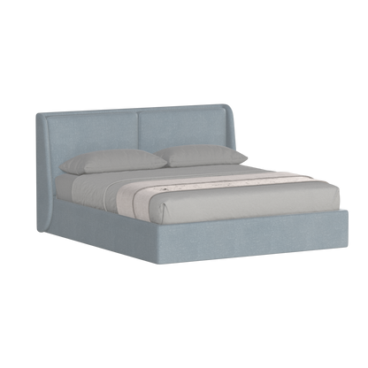 Lit double rembourré Ruby en tissu haut de gamme 
