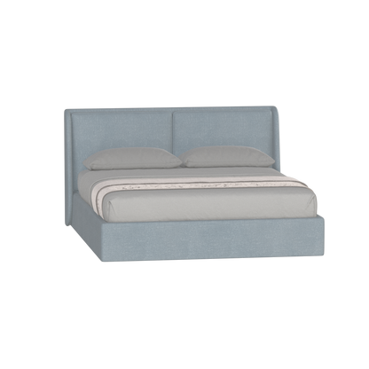 Lit double rembourré Ruby en tissu haut de gamme 