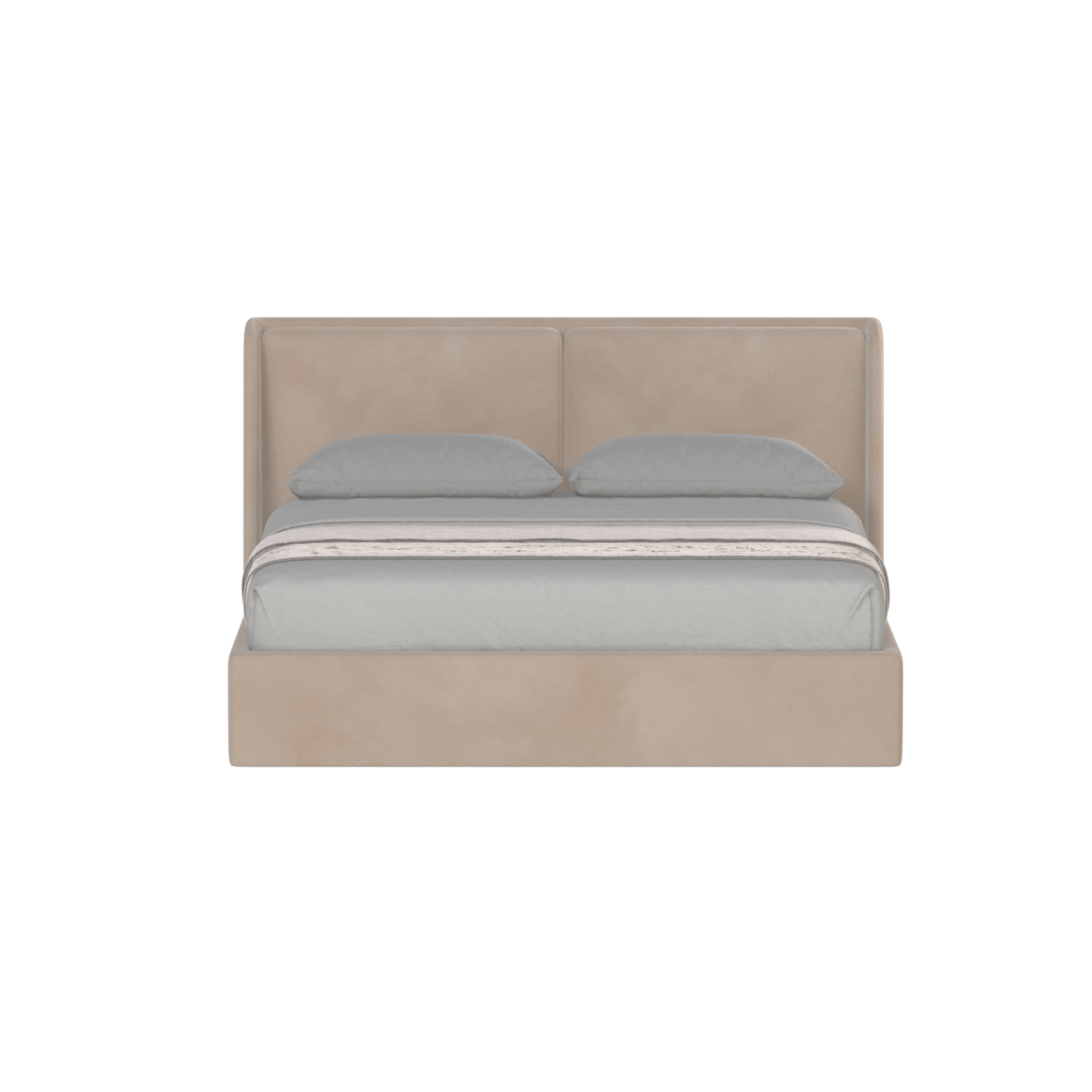 Lit double rembourré Ruby en tissu haut de gamme 