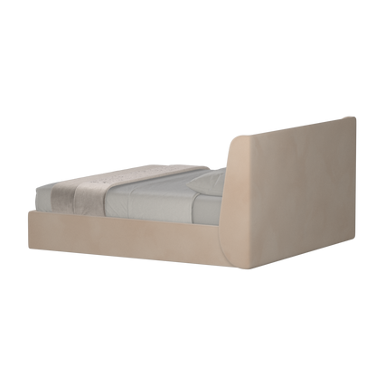Lit double rembourré Ruby en tissu haut de gamme 