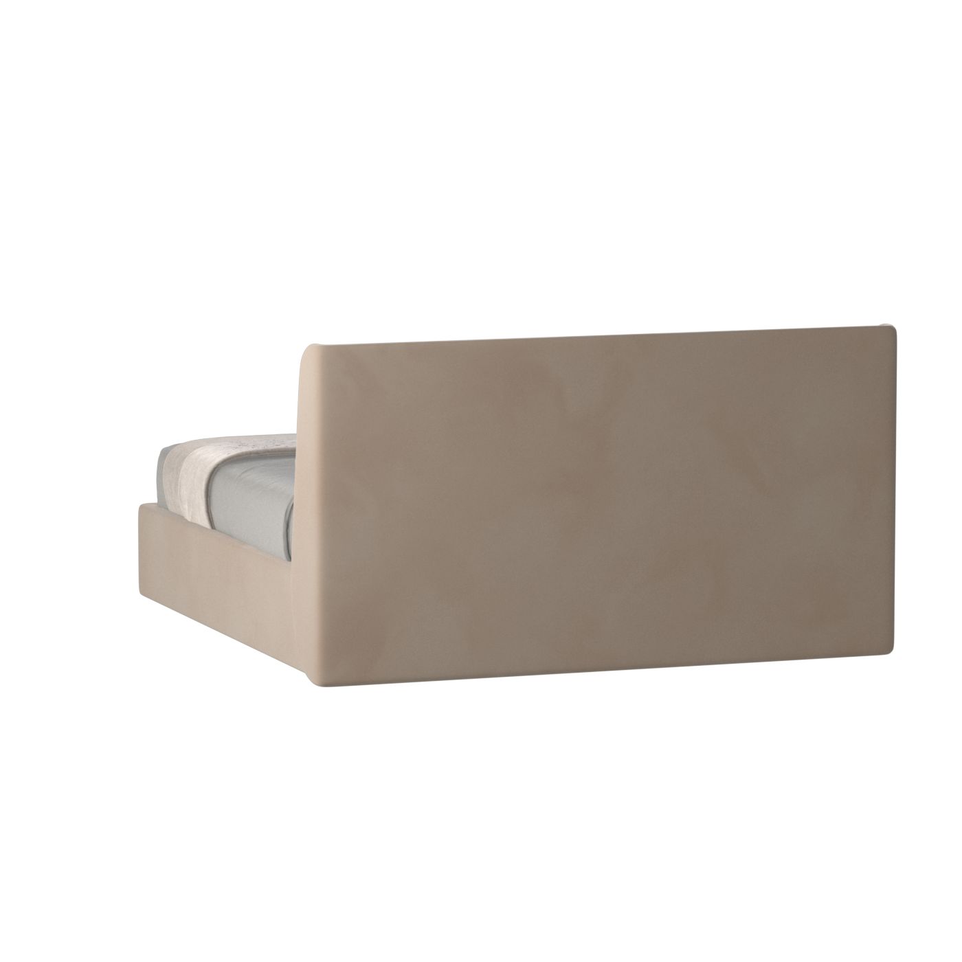 Lit double rembourré Ruby en tissu haut de gamme 