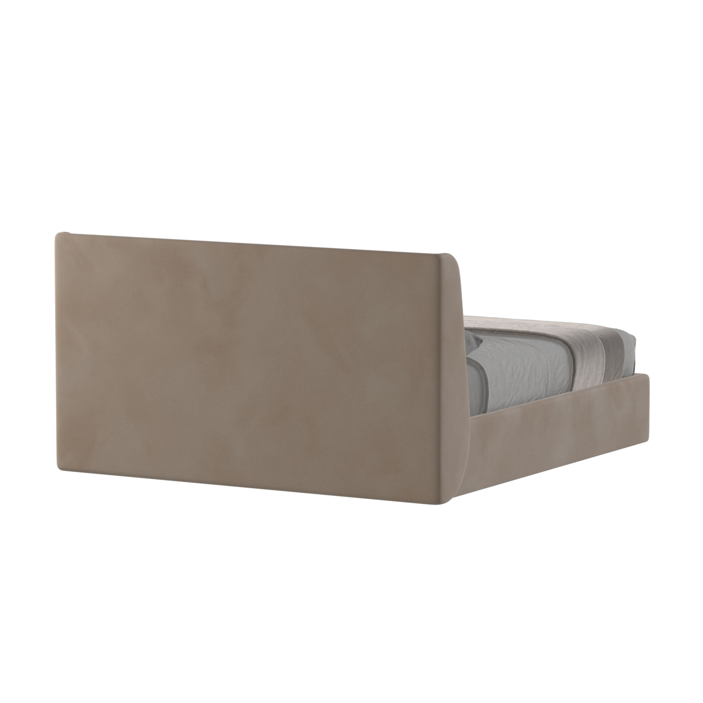 Lit double rembourré Ruby en tissu haut de gamme 