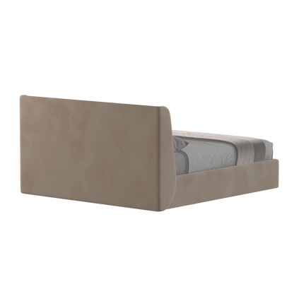 Lit double rembourré Ruby en tissu haut de gamme 