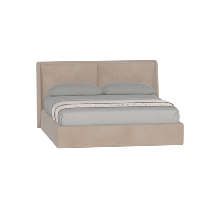 Lit double rembourré Ruby en tissu haut de gamme 