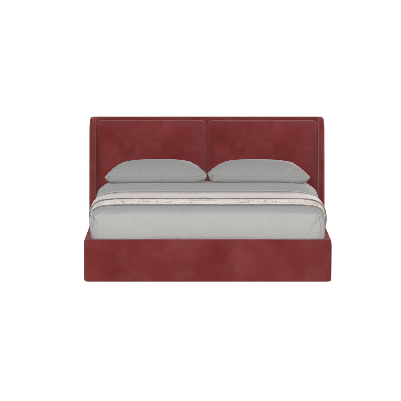 Lit double rembourré Ruby en tissu haut de gamme 