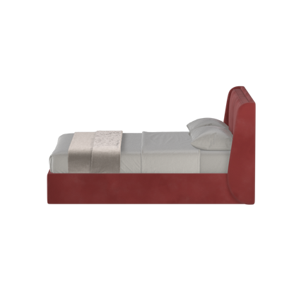Lit double rembourré Ruby en tissu haut de gamme 