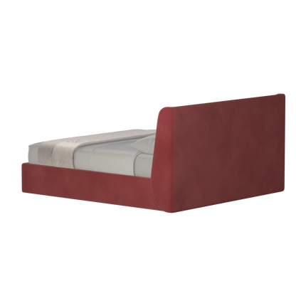 Lit double rembourré Ruby en tissu haut de gamme 