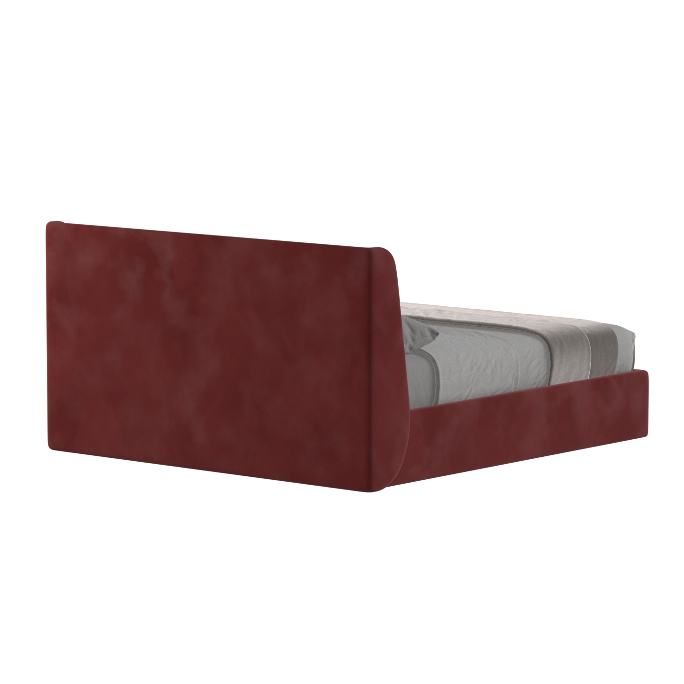 Lit double rembourré Ruby en tissu haut de gamme 