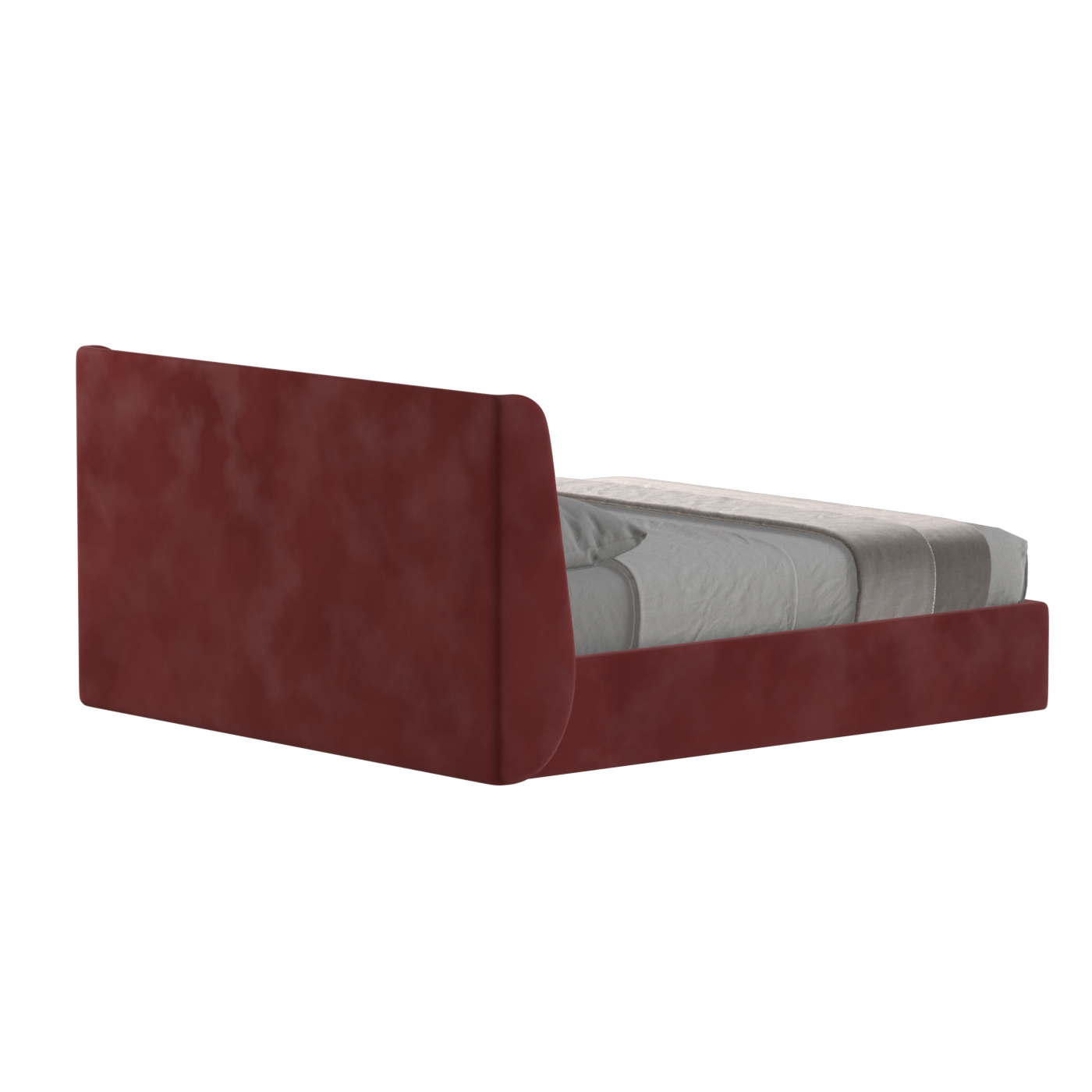 Lit double rembourré Ruby en tissu haut de gamme 