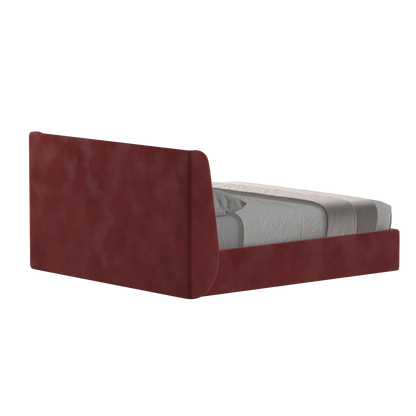 Lit double rembourré Ruby en tissu haut de gamme 