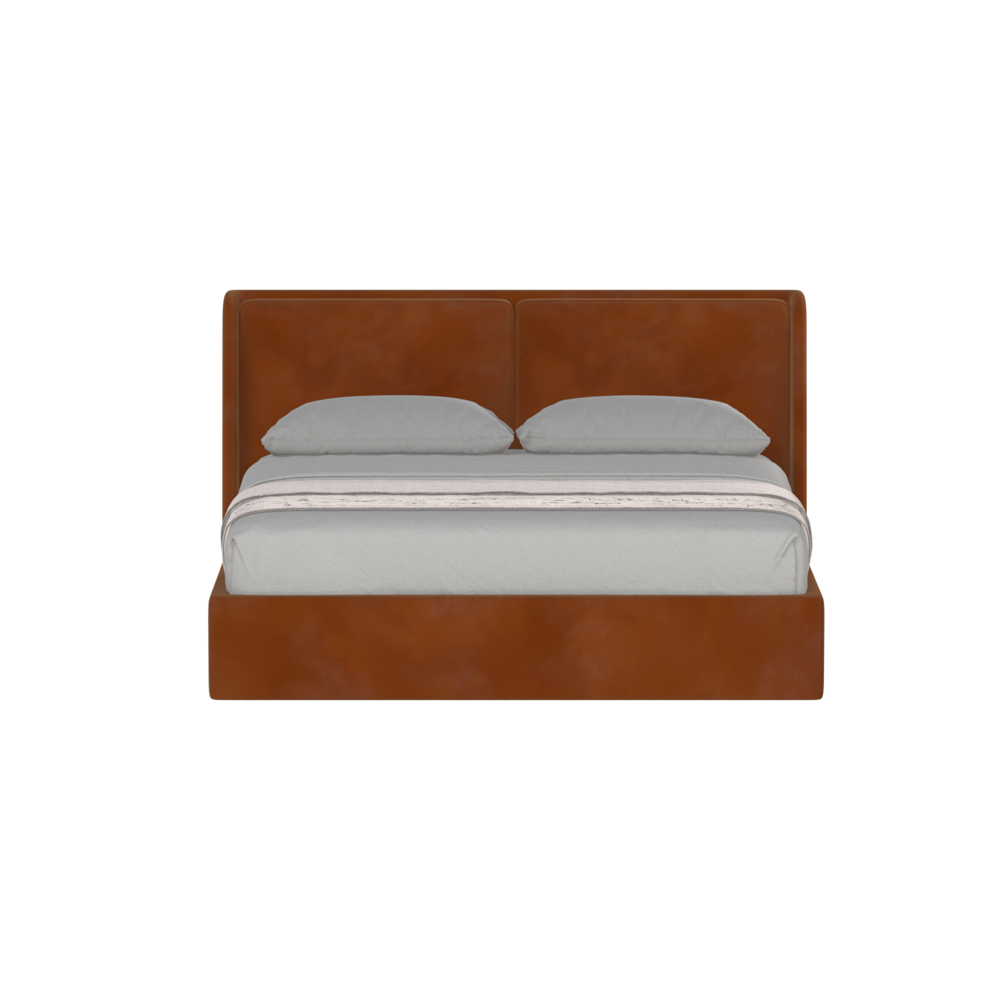 Lit double rembourré Ruby en tissu haut de gamme 