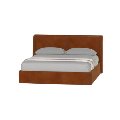 Lit double rembourré Ruby en tissu haut de gamme 